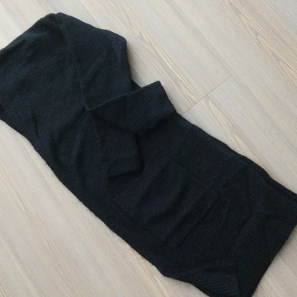 Fuzzy Open Front Sweater Double Pocket - image 1